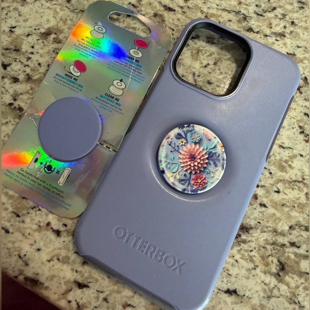 OtterBox Lavender Case with Floral PopSocket